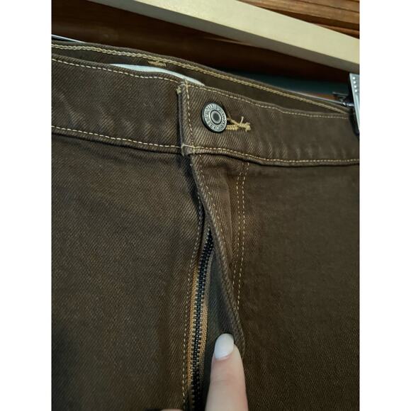 Abercrombie & Fitch Women's The '90s Straight Ultra High Rise Jeans Brown 34/18S - Picture 3 of 9